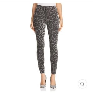 Joe’s Jeans High Rise Gray Leopard Skinny Jeans